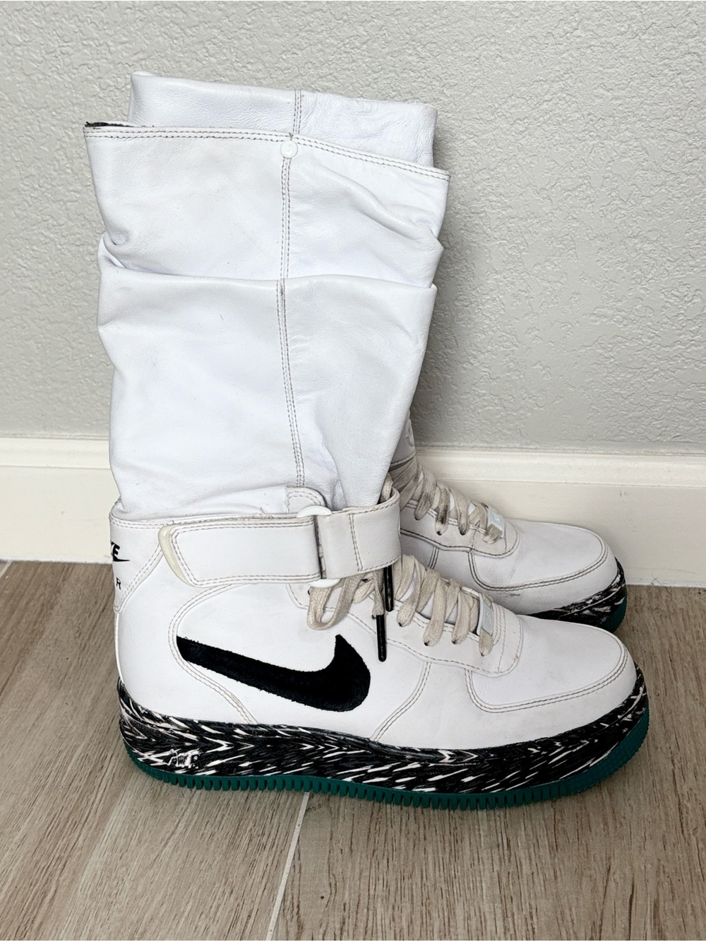 Nike Air Force 1 Upstep Warrior N7 Boots White Women’s Size 8